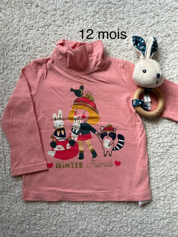 T shirt manche longue fille 12 mois