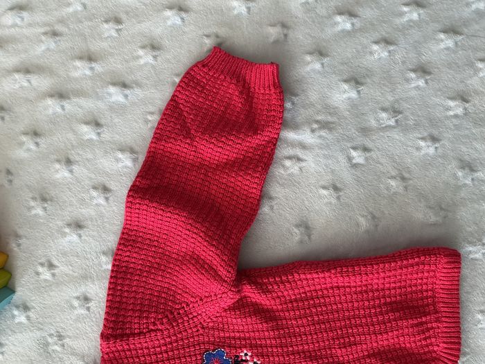 gilet fuchsia broderie poitrine 18 mois tissaia - photo numéro 5