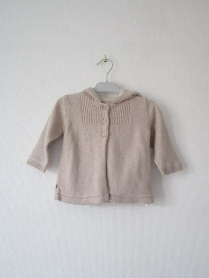 Gilet beige Obaïbi 6 mois TBE
