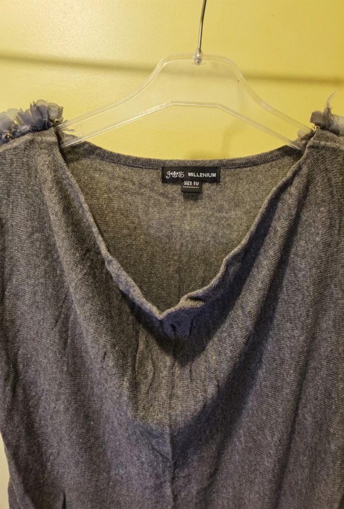 Tunique ou t-shirt long gris - photo numéro 2
