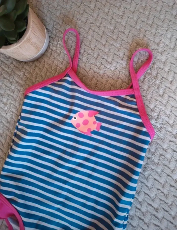 Maillot de bain 18 mois à rayures poisson - photo numéro 2