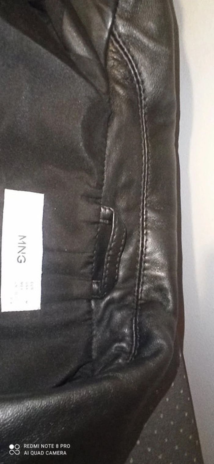Perfecto cuir noir Mango - photo numéro 11