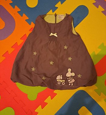 Robe pourpre sans manches, taille 3 mois (62 cm)