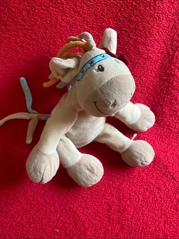 Noukies peluche doudou cheval kaya Pinto indien 23 cm TTBE