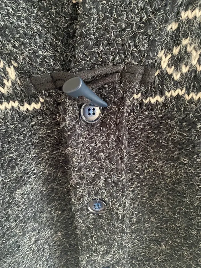 Gilet kiabi bleu gris et blanc - photo numéro 4