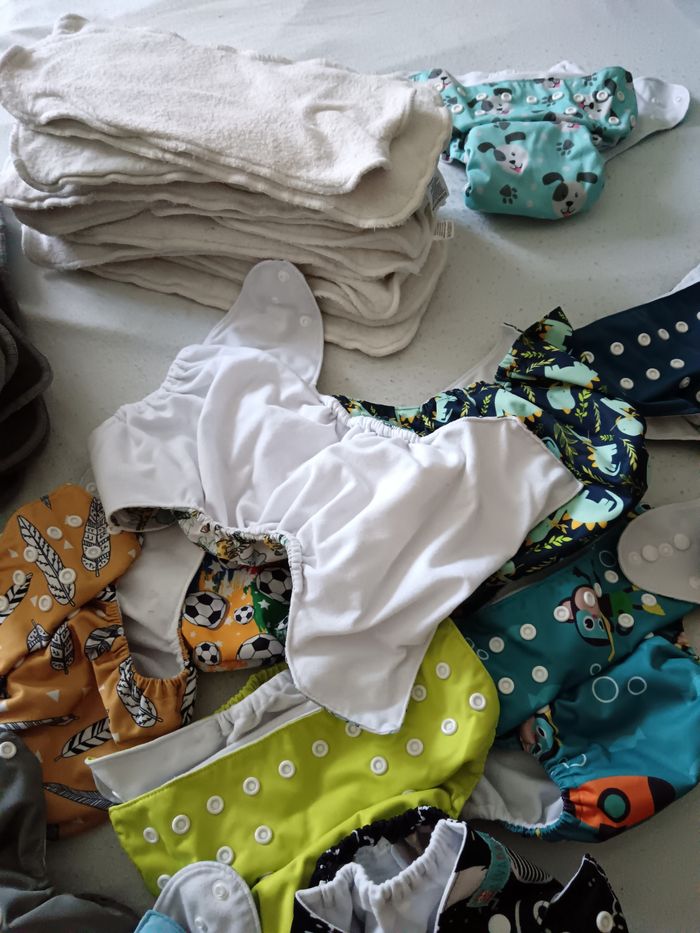 Lot 24 couches lavables TE2  et 38 insert - photo numéro 3