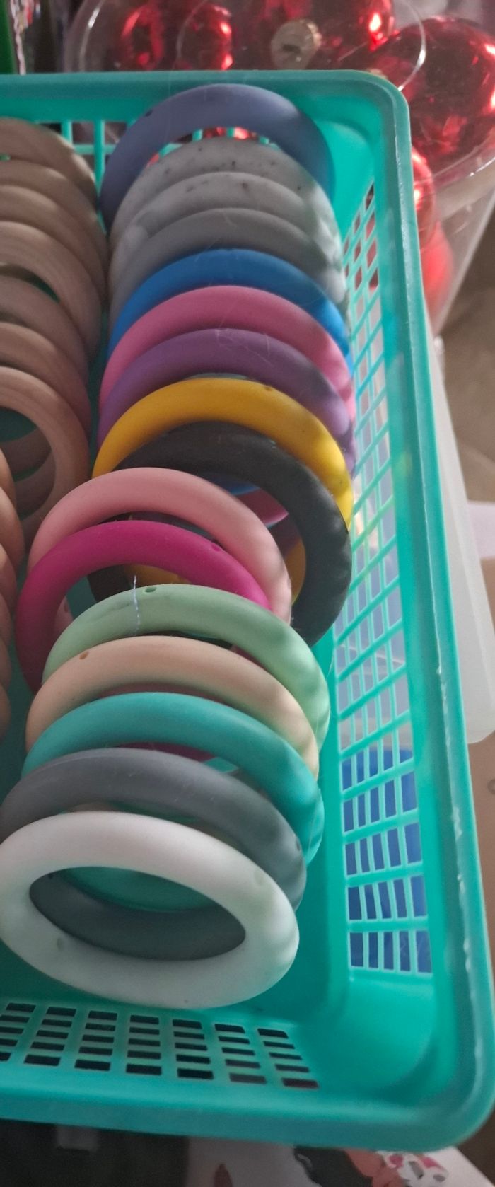 Anneaux en silicone multicolore