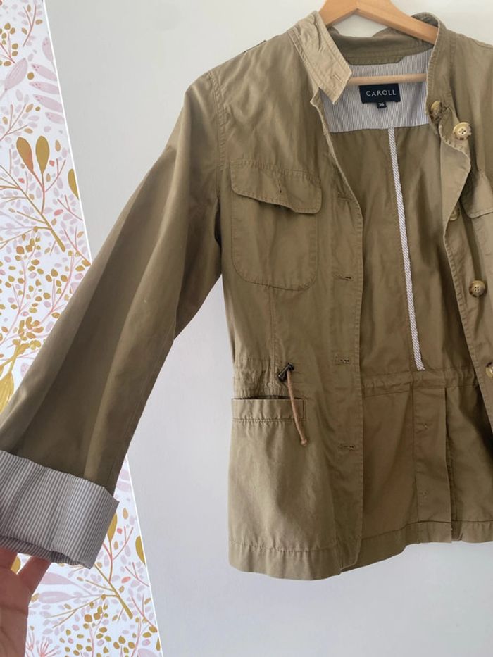 Veste trench court kaki carolle 36 - photo numéro 4
