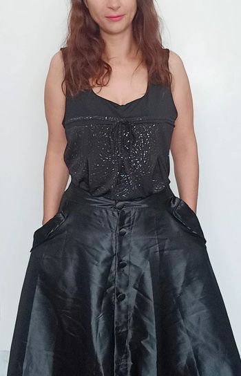 Haut soirée noir pailleté chic taille 50/52