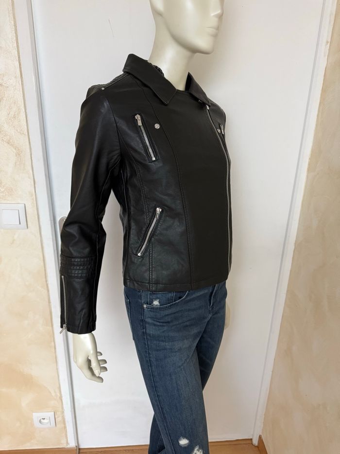 Veste biker ONLY – Taille 38 / M– Neuf avec étiquette – Noir - photo numéro 6