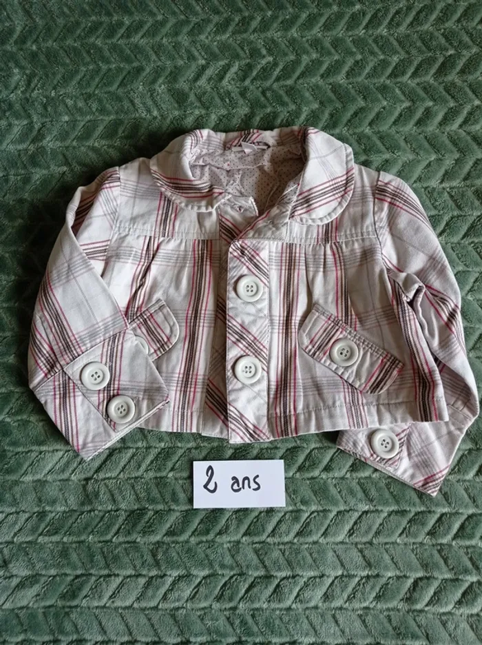 Veste à carreaux 2 ans
