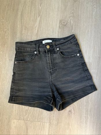 Short en jean noir