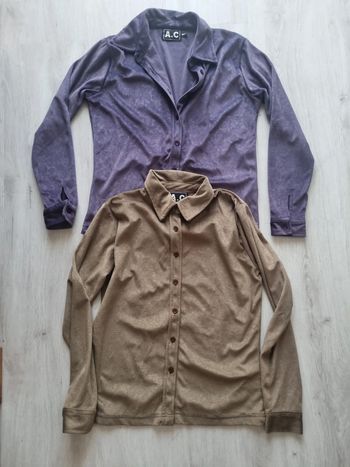 Lot 2 chemises velours