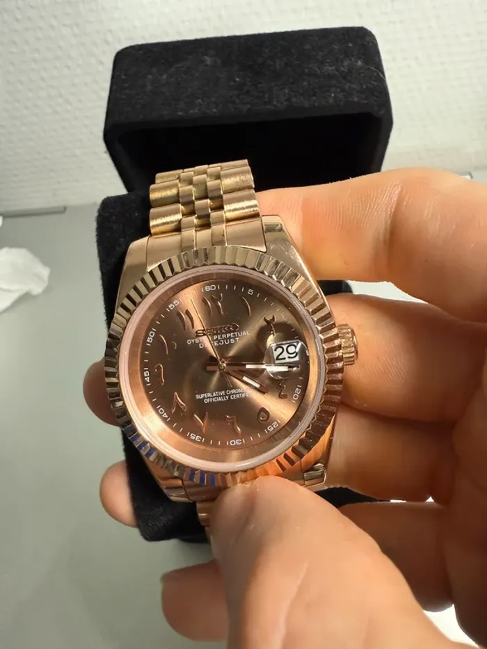 Montre Seiko Mod Or rose chocolat 36mm - photo numéro 3