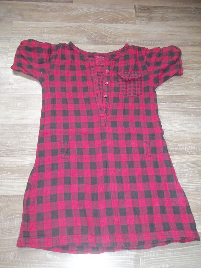 Tunique carreaux rouges Shiny Girl 8 ans (robe2)