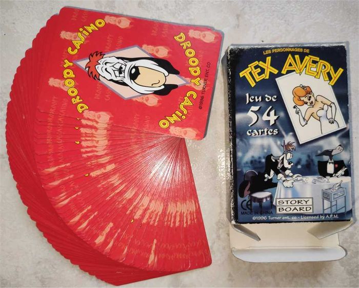 Jeu de 54 cartes Droopy Casino 1996 Tex Avery - photo numéro 2