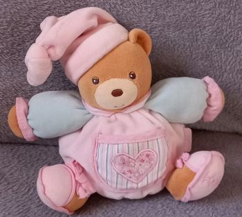 Doudou ours peluche boule - coeur- Kaloo