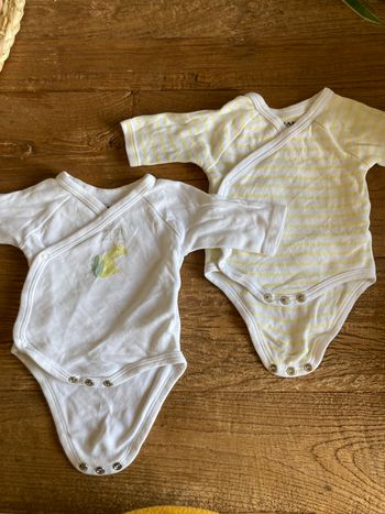 Lot bodies blanc/jaune