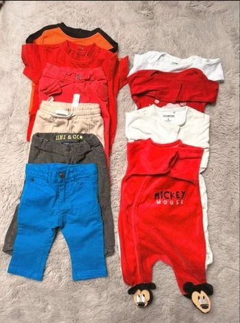 👶 Lot vêtements bébé – 10 pièces – 6 mois 👶