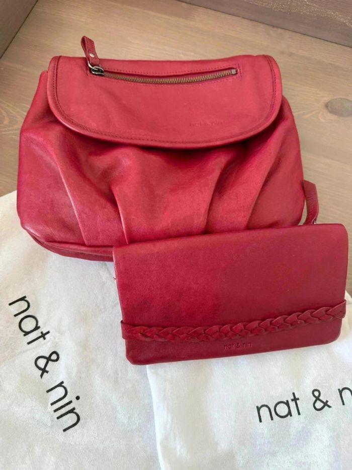 Ensemble Nat et Nin : Sac Jen + Portefeuille Assorti