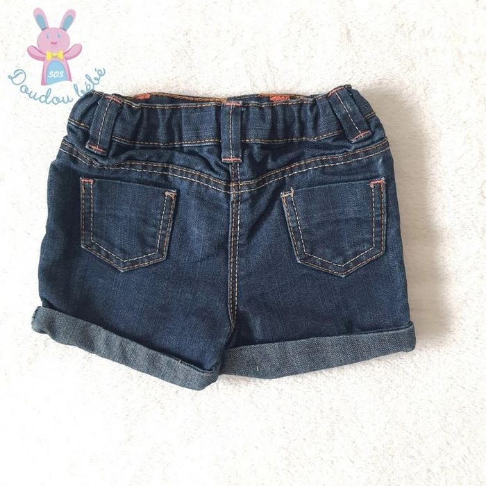 Short en jean bleu bébé fille été 3 Mois - photo numéro 2