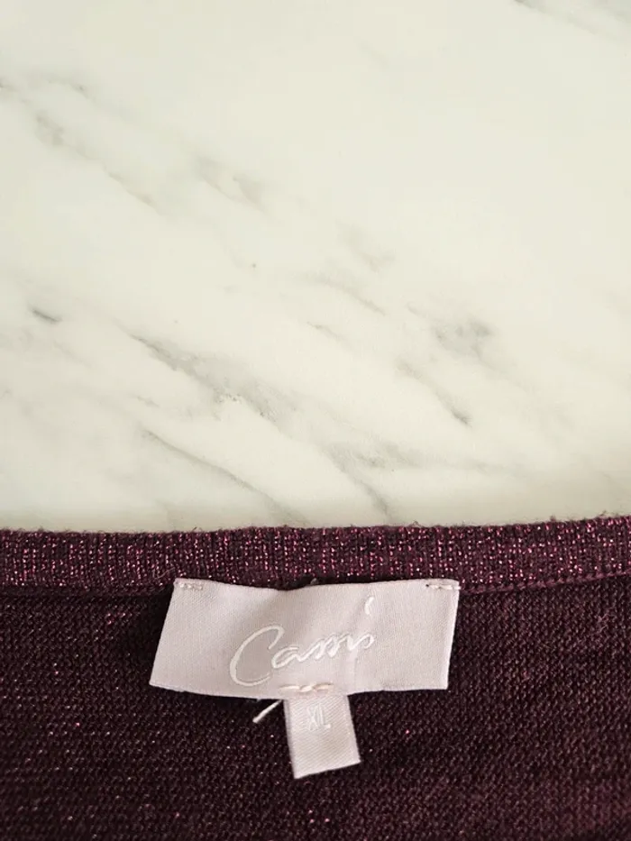 Cassis pull pailleté épaules nues taille XL - photo numéro 7