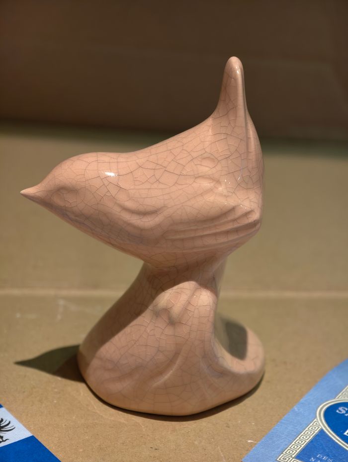 Oiseau rose Saint Jean l'Aigle émaux de Longwy - photo numéro 4