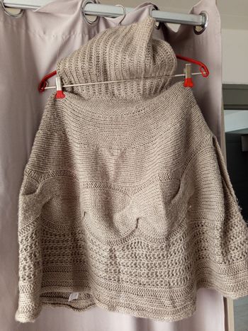 Pull poncho beige