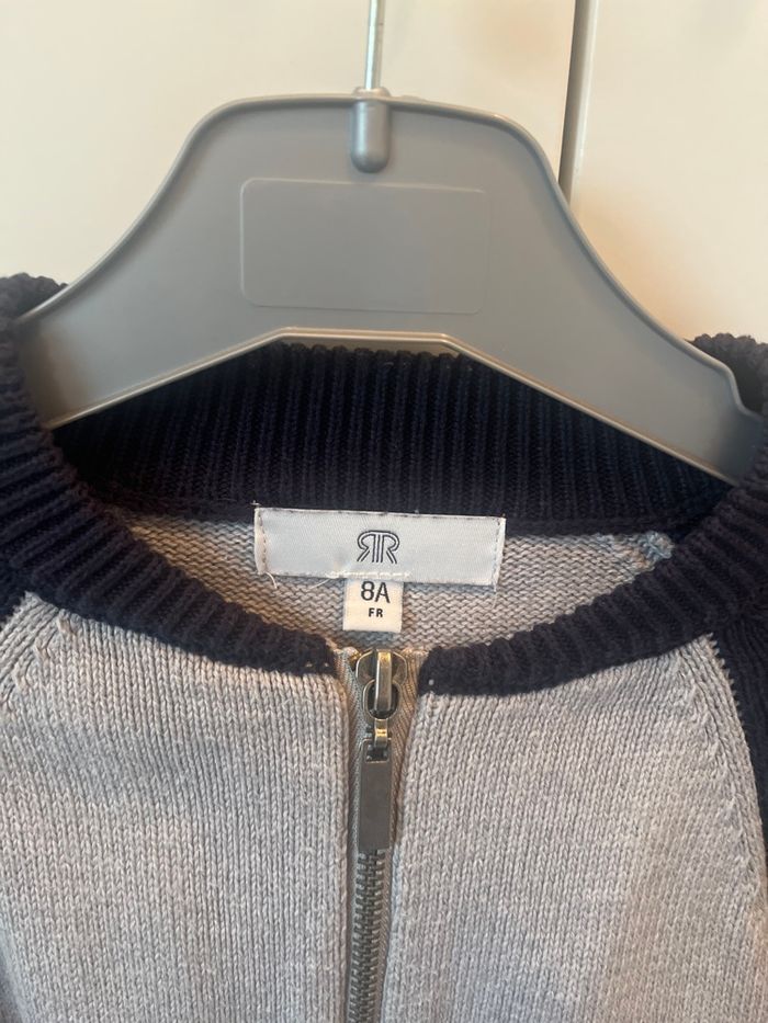 Gilet La Redoute bleu marine et gris clair - photo numéro 2