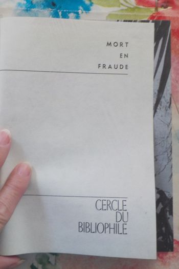 MORT EN FRAUDE de Jean HOUGRON Ed. Le Club du Bibliophile