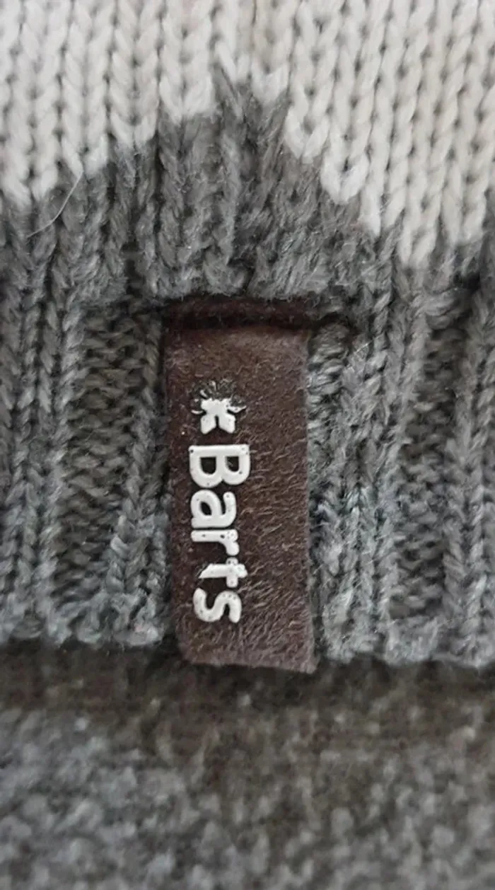 Bonnet "Barts négligent" blanc/gris homme - photo numéro 2