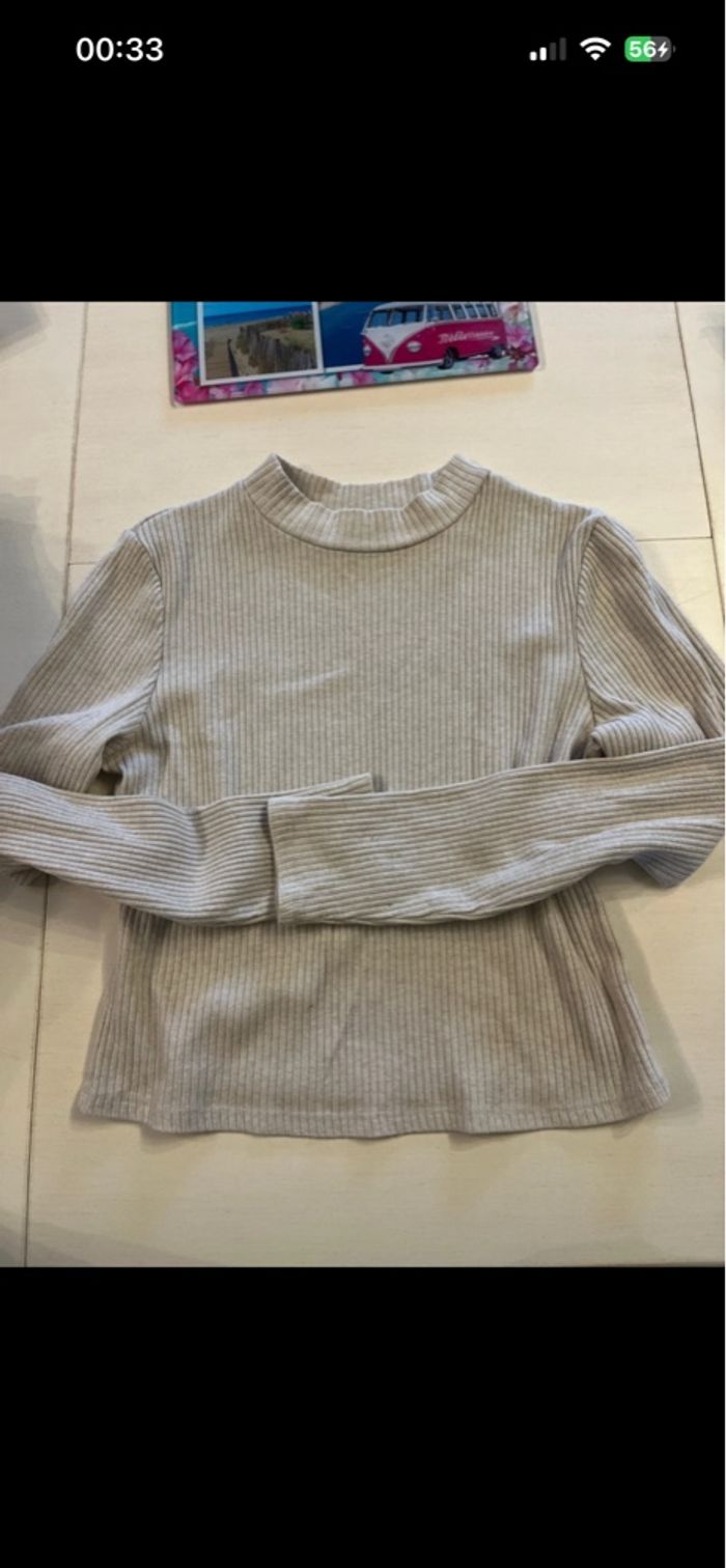 pull fin femme beige - photo numéro 2