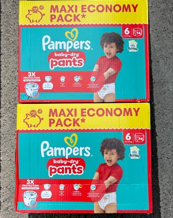 148 couches Pampers Pants 6 Neuves