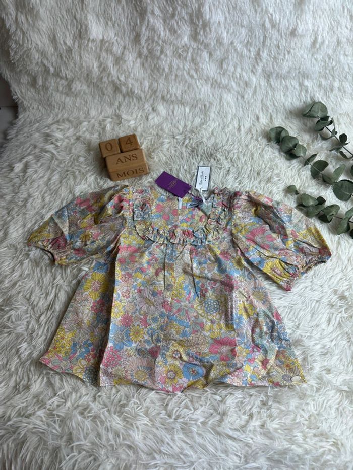 Blouse romantique tartine et chocolat taille 4 ans