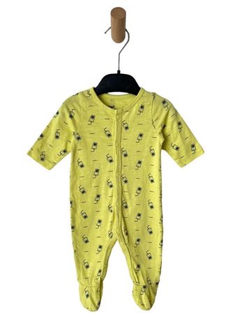 Pyjama léger en coton jaune (boissons) - Gémo 1 mois