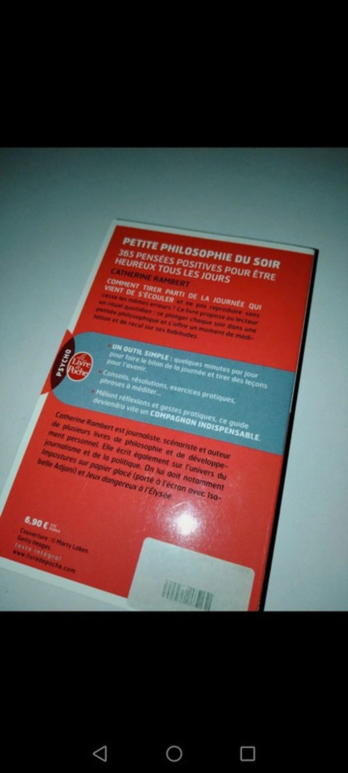 Livre "petite philosophie du soir" de Catherine Rambert - photo numéro 2