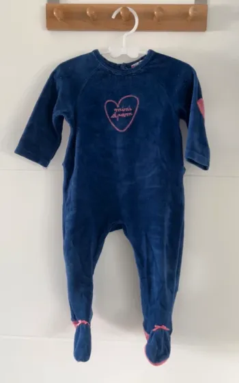 Pyjama velours bébé fille