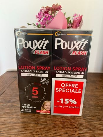 Pouxit : 2  lotions de 150 ml, traitement 5 mn