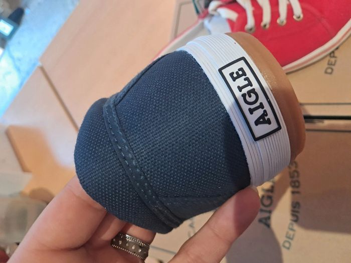 Aigle baskets en toile femme été P.40 neuves - photo numéro 7