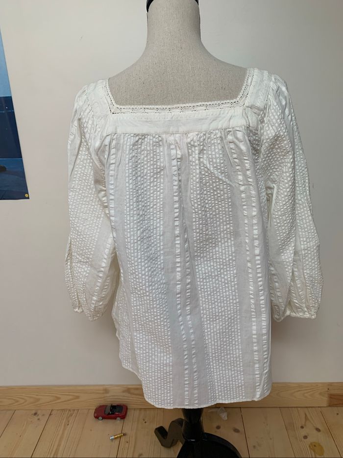 Blouse écru manches 3/4 taille 38 - photo numéro 2