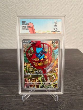 Carte Pokémon Riolu AR 068/063 Mega Brave Japonaise Gradée Collect Aura 9