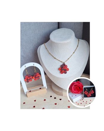 Parure bijoux en quilling 🌹