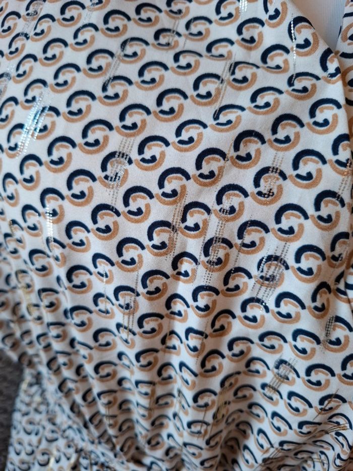 Robe longue blanche à motifs Lin H.C taille L/XL 40/42 - photo numéro 4