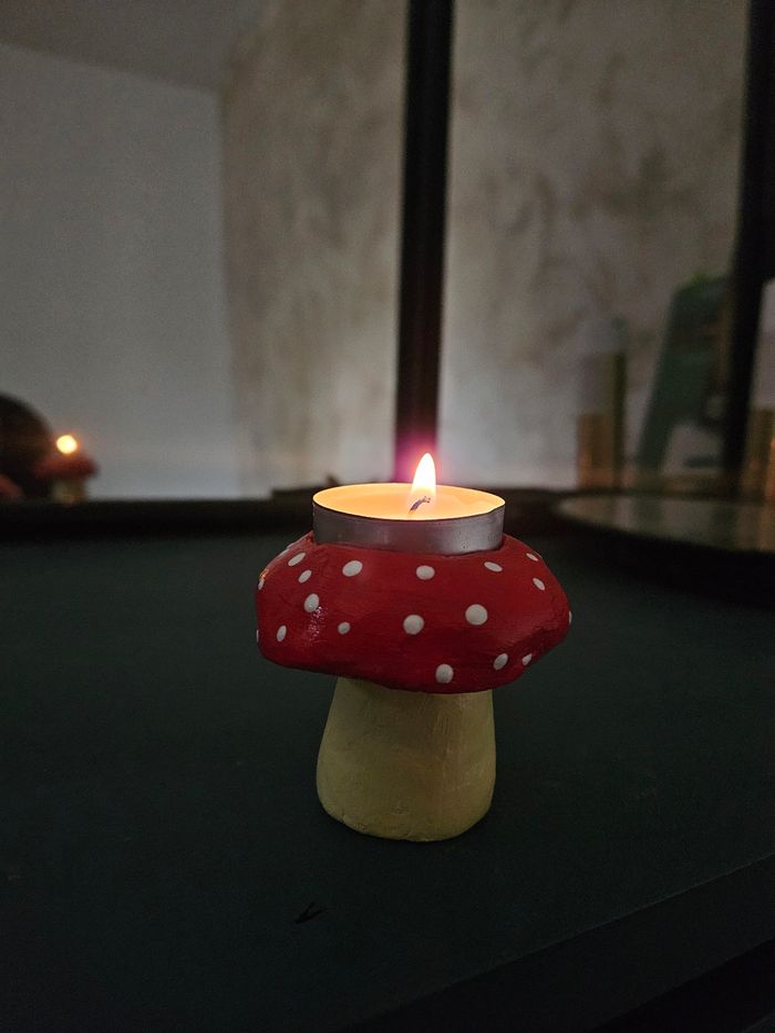 Porte bougie champignon 🍄