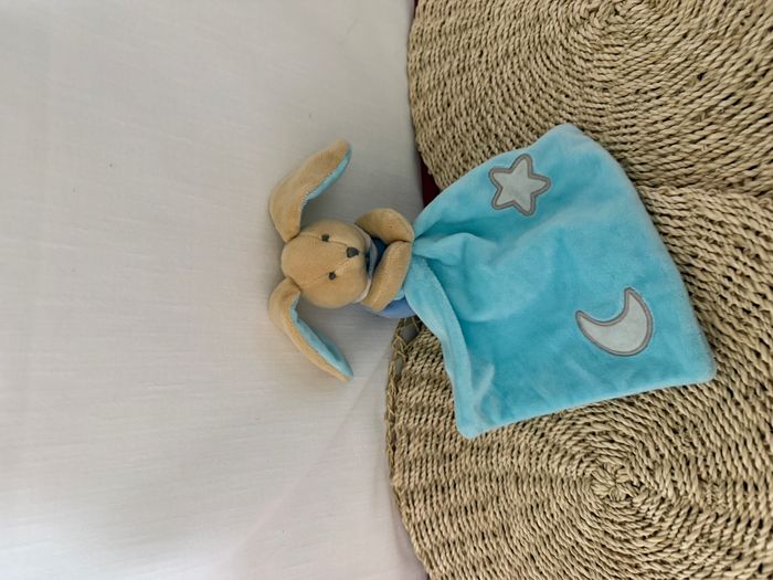 Doudou Lapin Babynat Baby Nat' - Collection Luminescent - Bleu - photo numéro 4