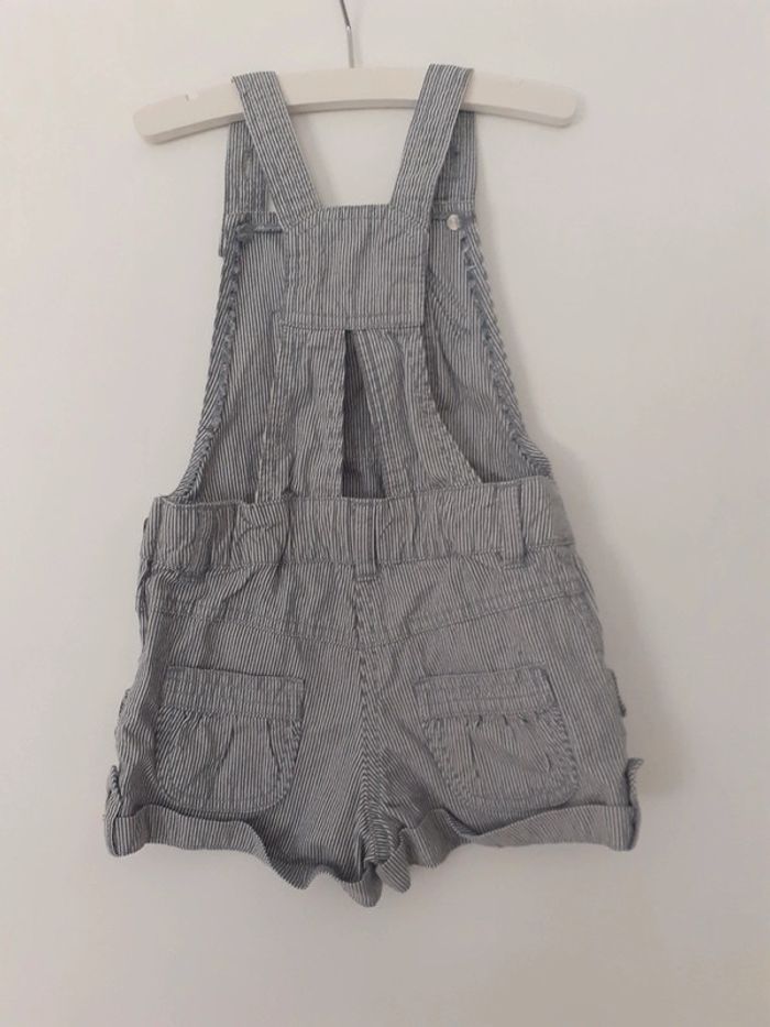 Salopette fille été 3 ans blanc et bleu Okaïdi - photo numéro 3