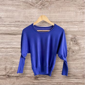 Sweat-shirt pull bleu royal léger taille 36 S