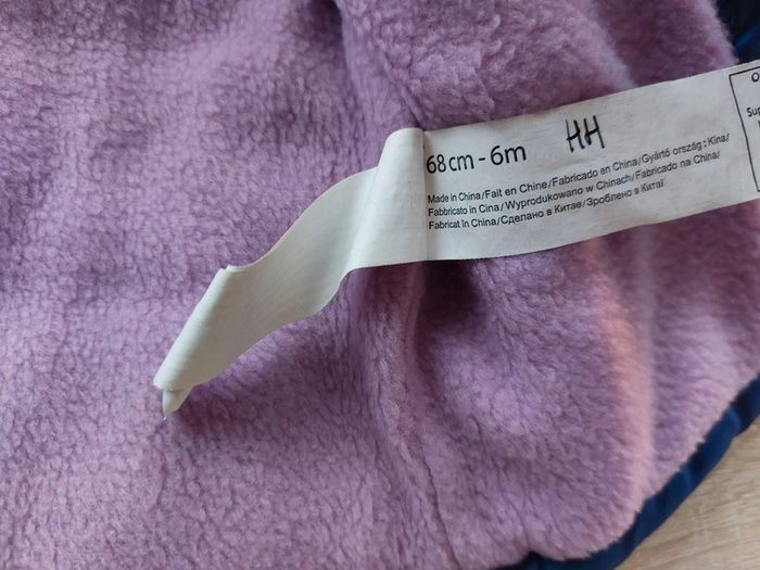 Manteau doudoune chaud bleu et rose - photo numéro 2