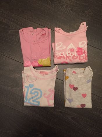 Lot 4 hauts manches longues 18 mois