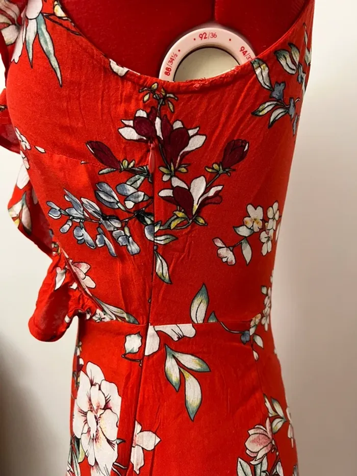 Robe à volants rouge fleurie Pimkie - photo numéro 5